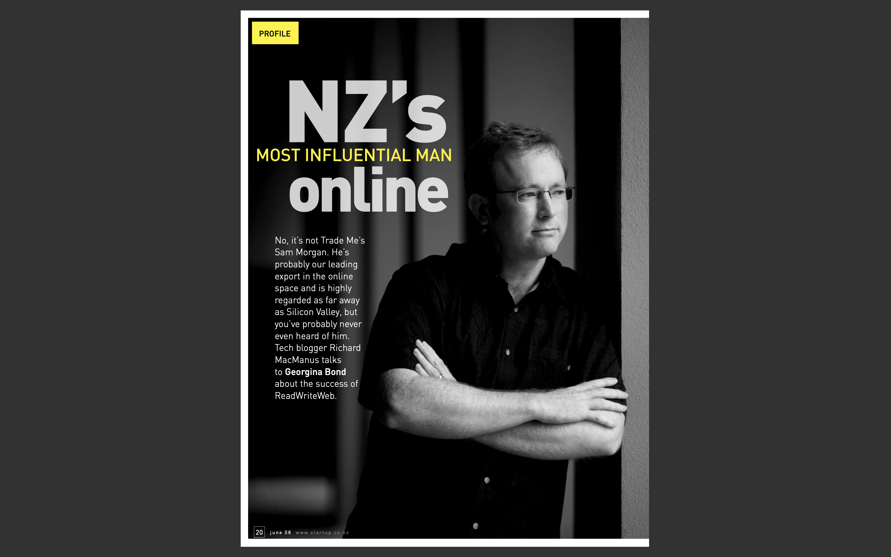 NZ startup magazine photo shoot