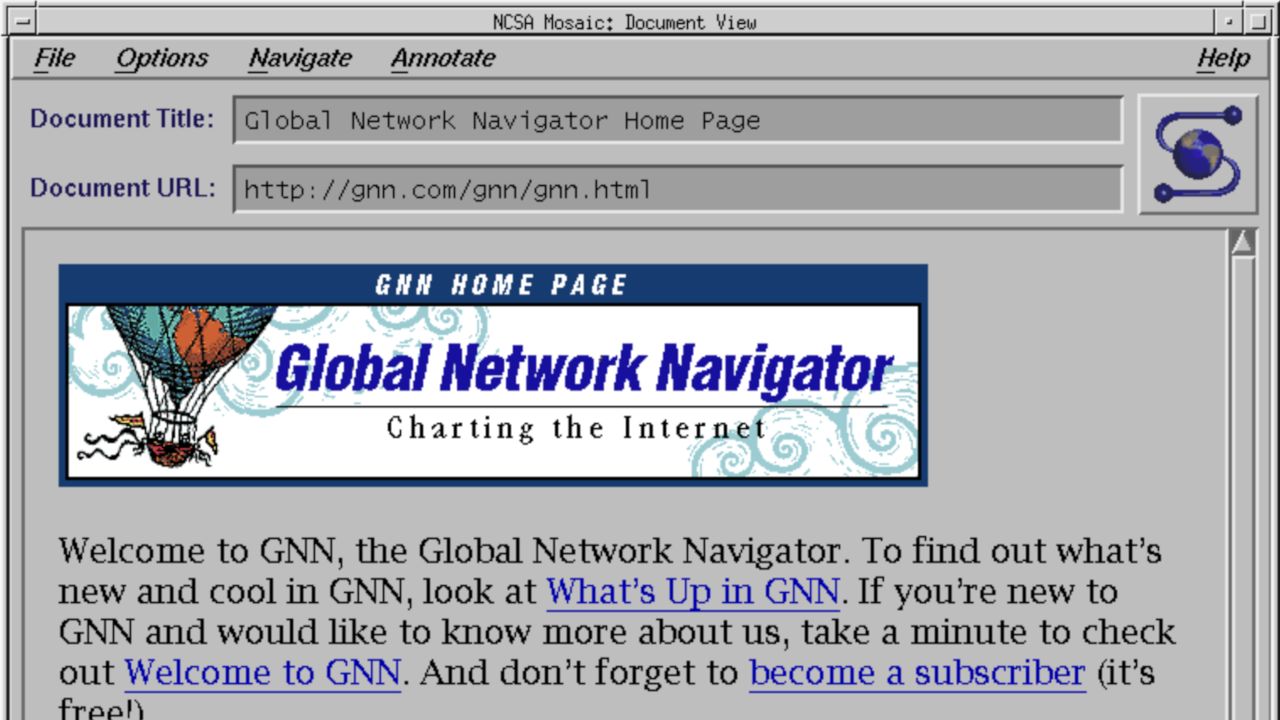 1993: Global Network Navigator and the first web designer