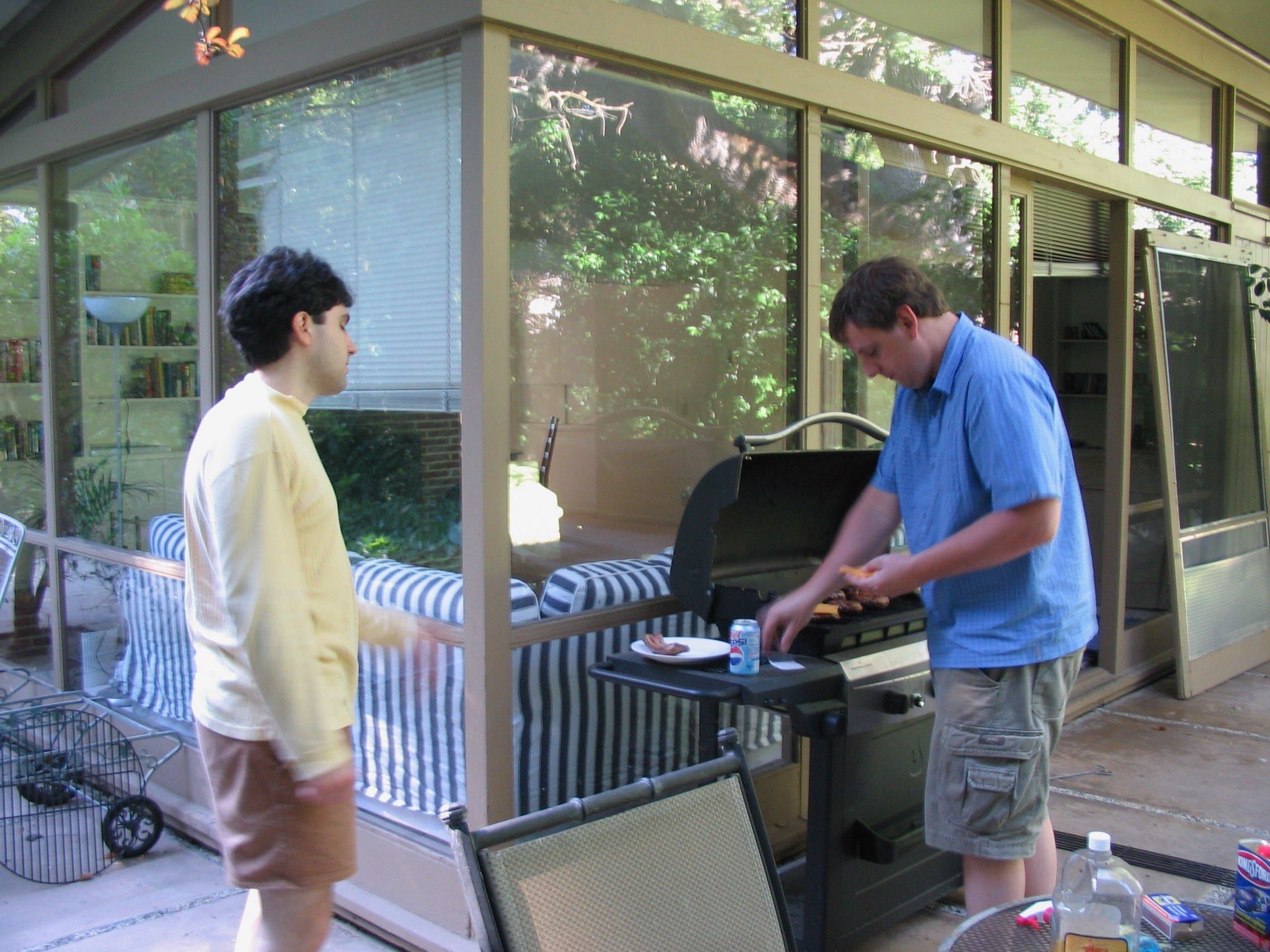 Gabe Rivera and Mike Arrington at the TechCrunch Ranch during my June-July 2006 trip Gabe Rivera and Mike Arrington at the TechCrunch Ranch during my June-July 2006 trip