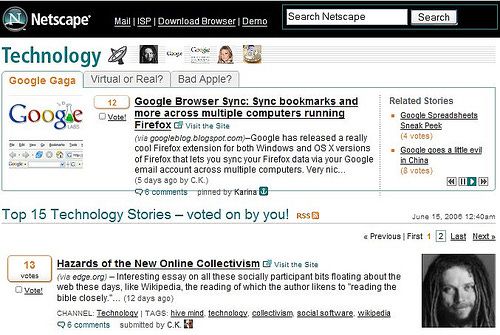 The beta “Digg killer”, a.k.a. Netscape 2.0 The beta “Digg killer”, a.k.a. Netscape 2.0