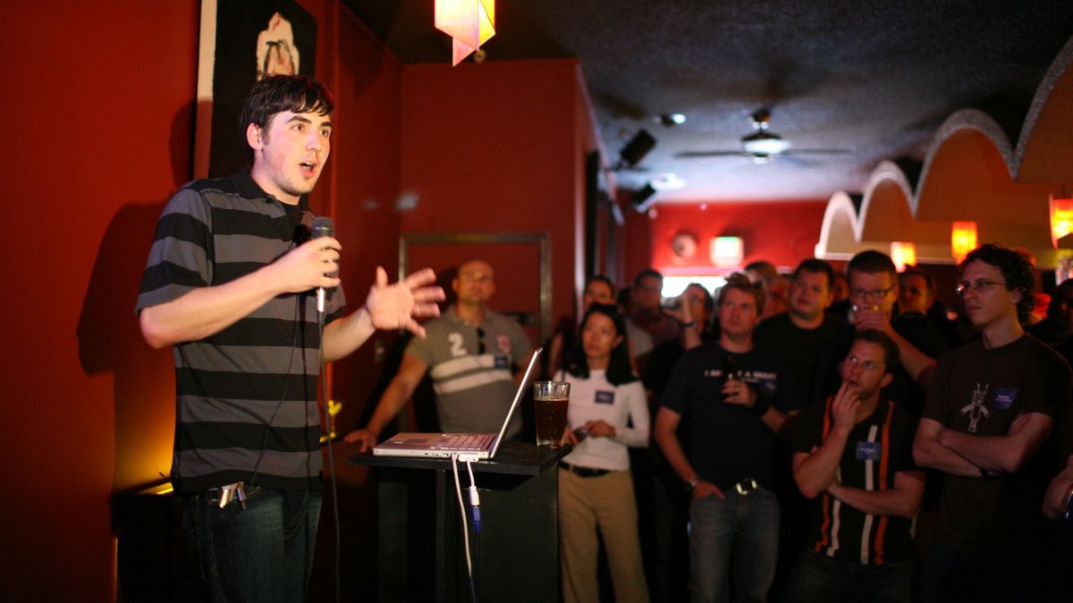 Digg CEO Kevin Rose at the Digg 3.0 launch party, June 2006